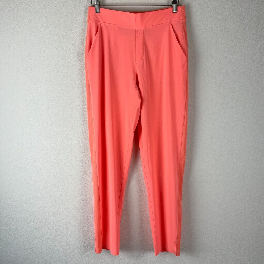 Athleta Brooklyn Ankle Pant Womens 8 Tall 8T‎ Orange Pull On Stretch Performance
